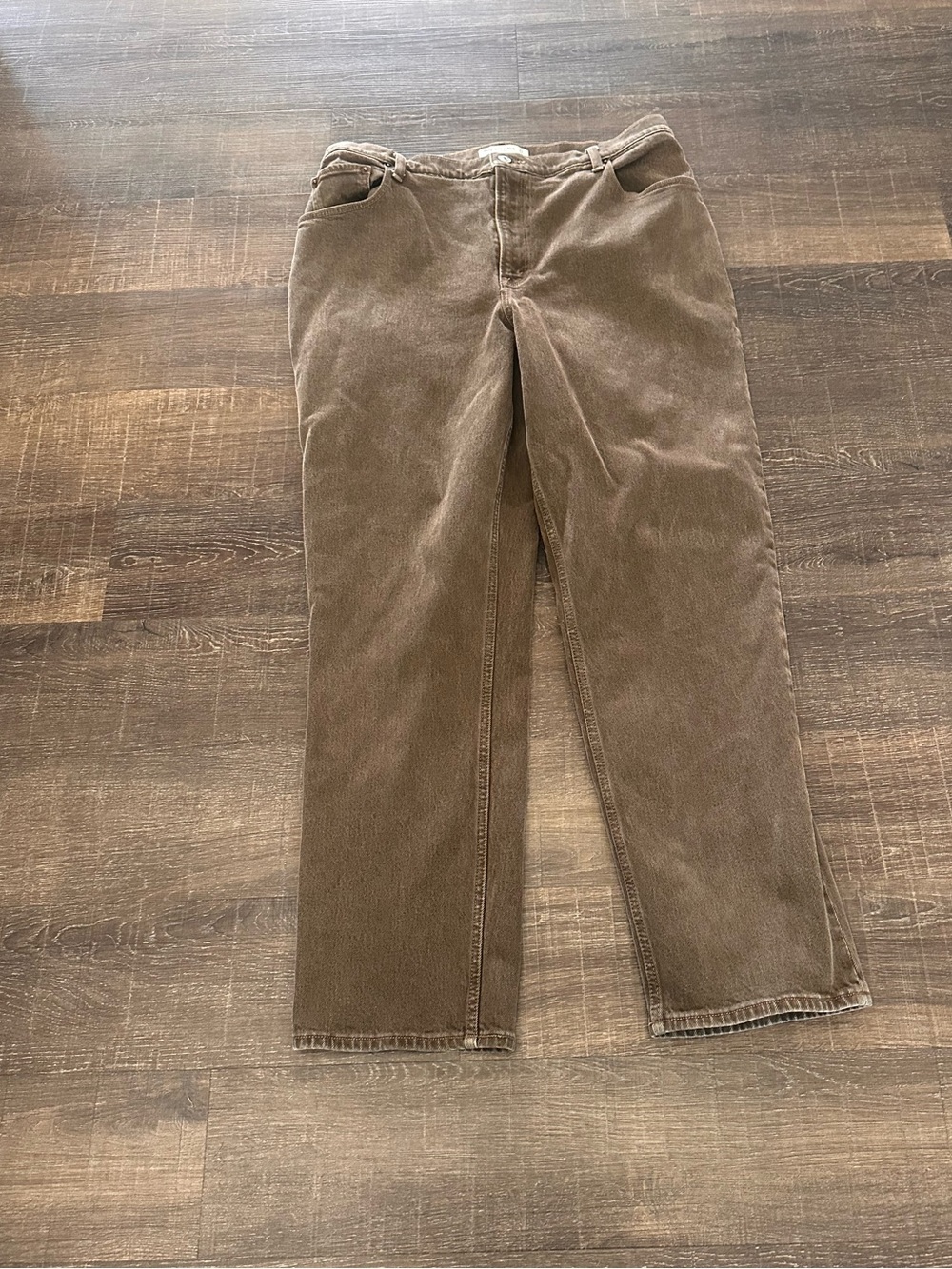Abercrombie & Fitch The 90’s Straight Ultra High Rise Brown Curve Love Jeans 16